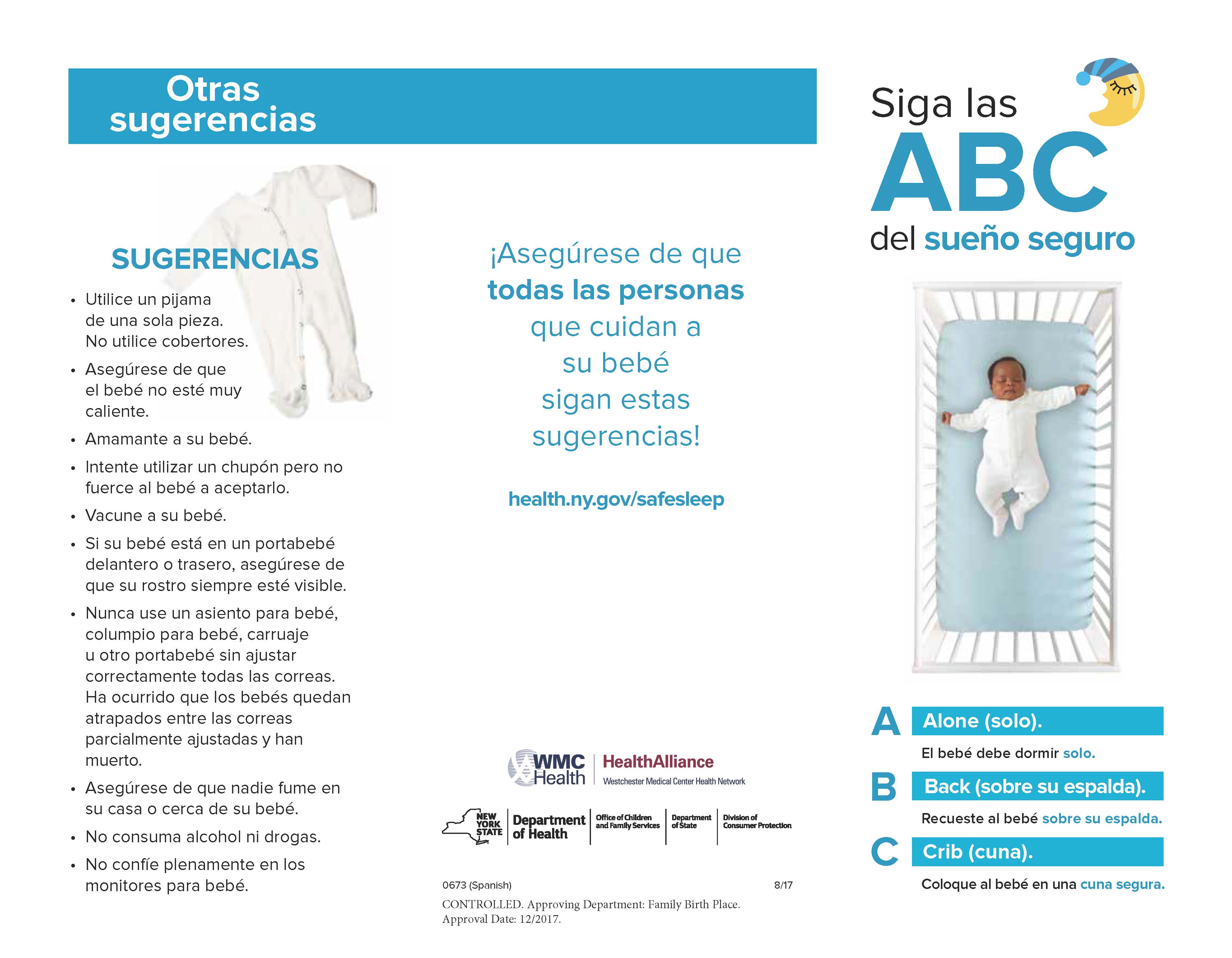 spanish sleep pamphlet